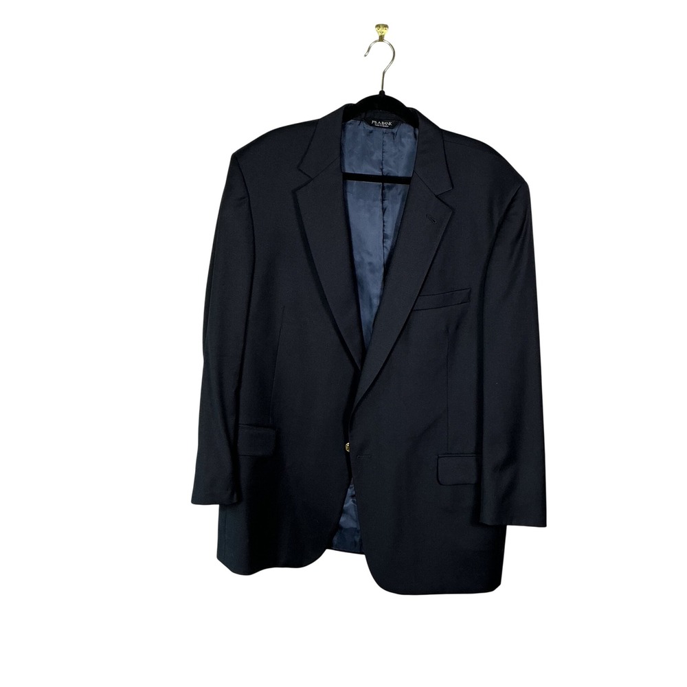 Jos. A. Bank Signature Collection Navy Blue Blazer Gold Crest Buttons Men 46R